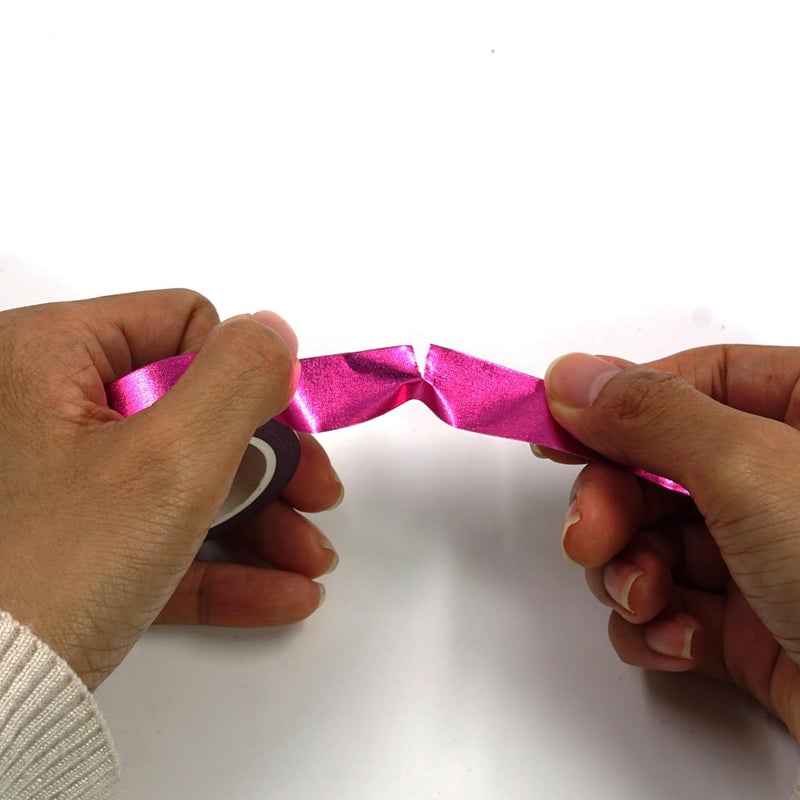SIDAZON Metallic Washi Tape - Hot Pink, 0.59in x 33FT - Self-Adhesive, Mirror & Wall Decor - Image 2